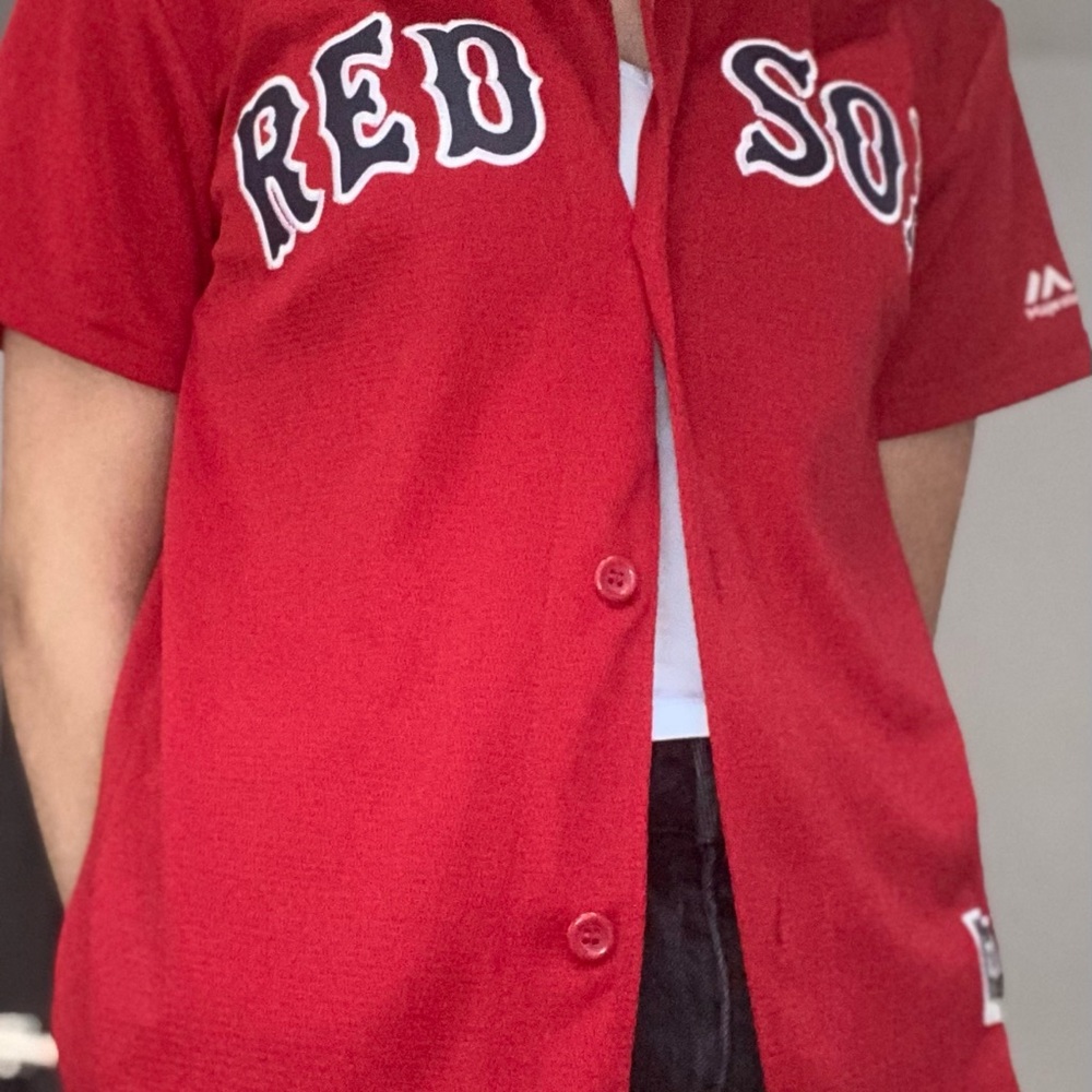 Youth Majestic Boston Red Sox Mookie Betts Jersey 10/12 M